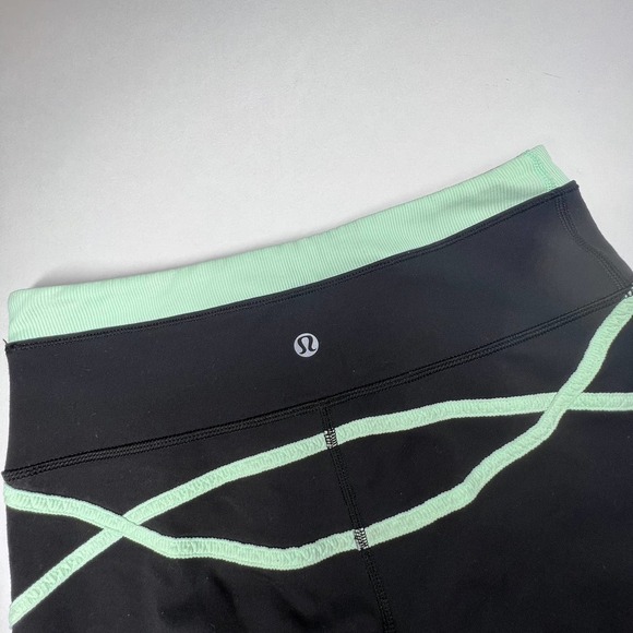Lululemon Tight Fit Crop 6 Black Mint NWOT - Picture 11 of 13